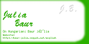 julia baur business card